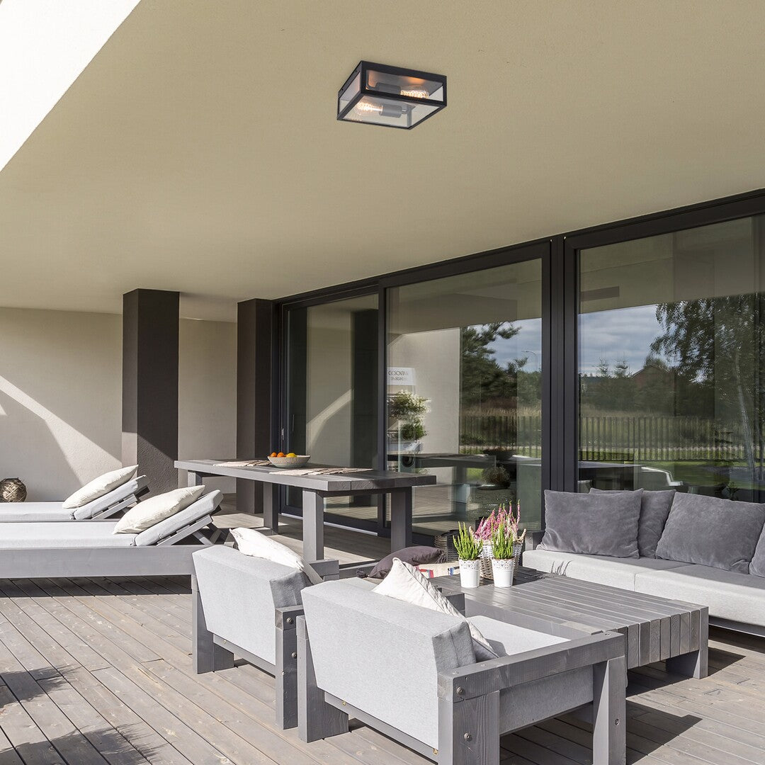 plafoniera Zaton E27 2x MAX 60, negru mat