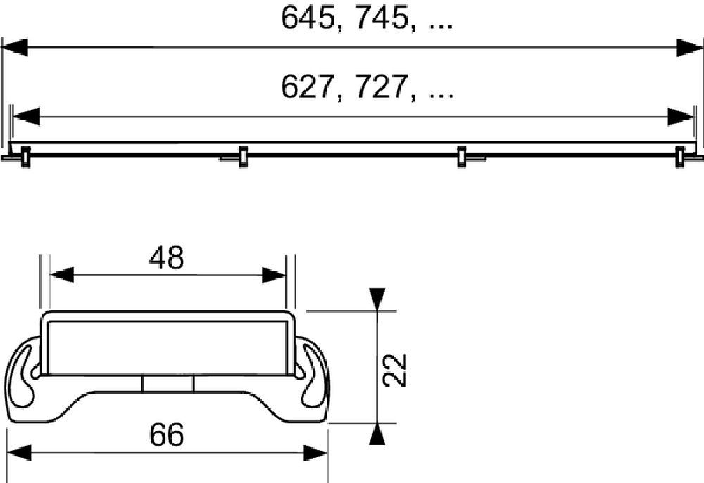 Tece Drainline grătar rigolă liniară 80 cm alb 600886
