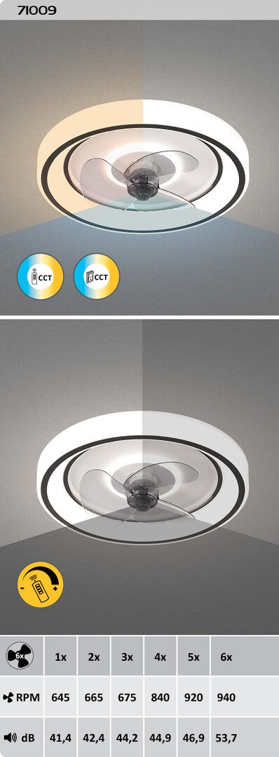 Rabalux plafoniera Horacio LED 67, negru