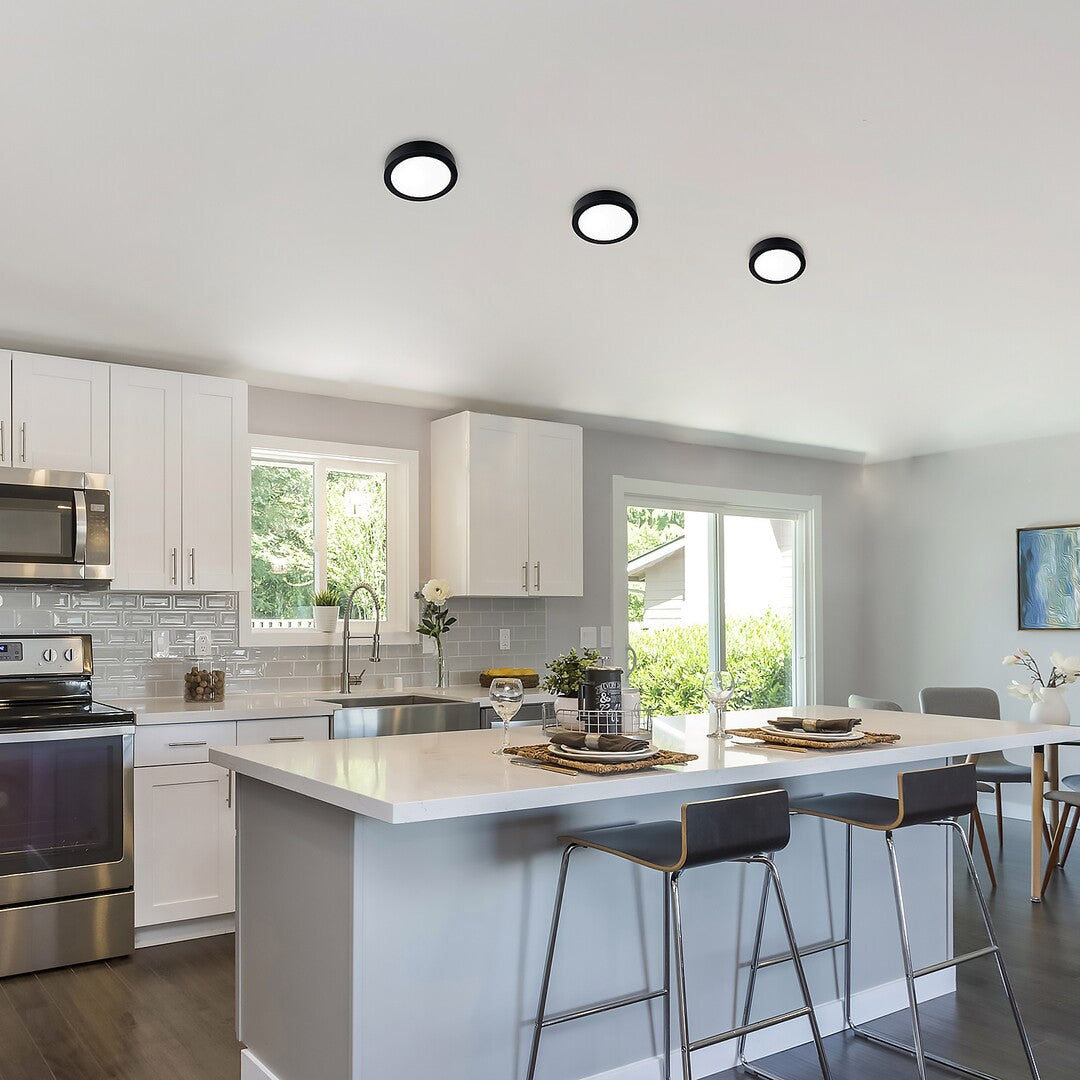 LED ceiling light SHAUN LED/15W/230V 3000K d. 16 cm black