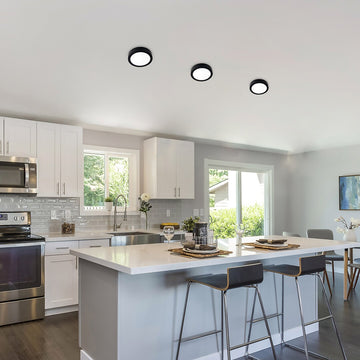 LED ceiling light SHAUN LED/15W/230V 3000K d. 16 cm black
