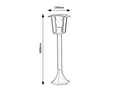 stalp exterior Taverna E27 1x MAX 15, negru