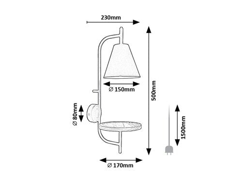 Aplica Azome 1xE27/15W/230V Rabalux - imagine 8