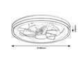 Rabalux plafoniera Fanricius LED 40, argintiu