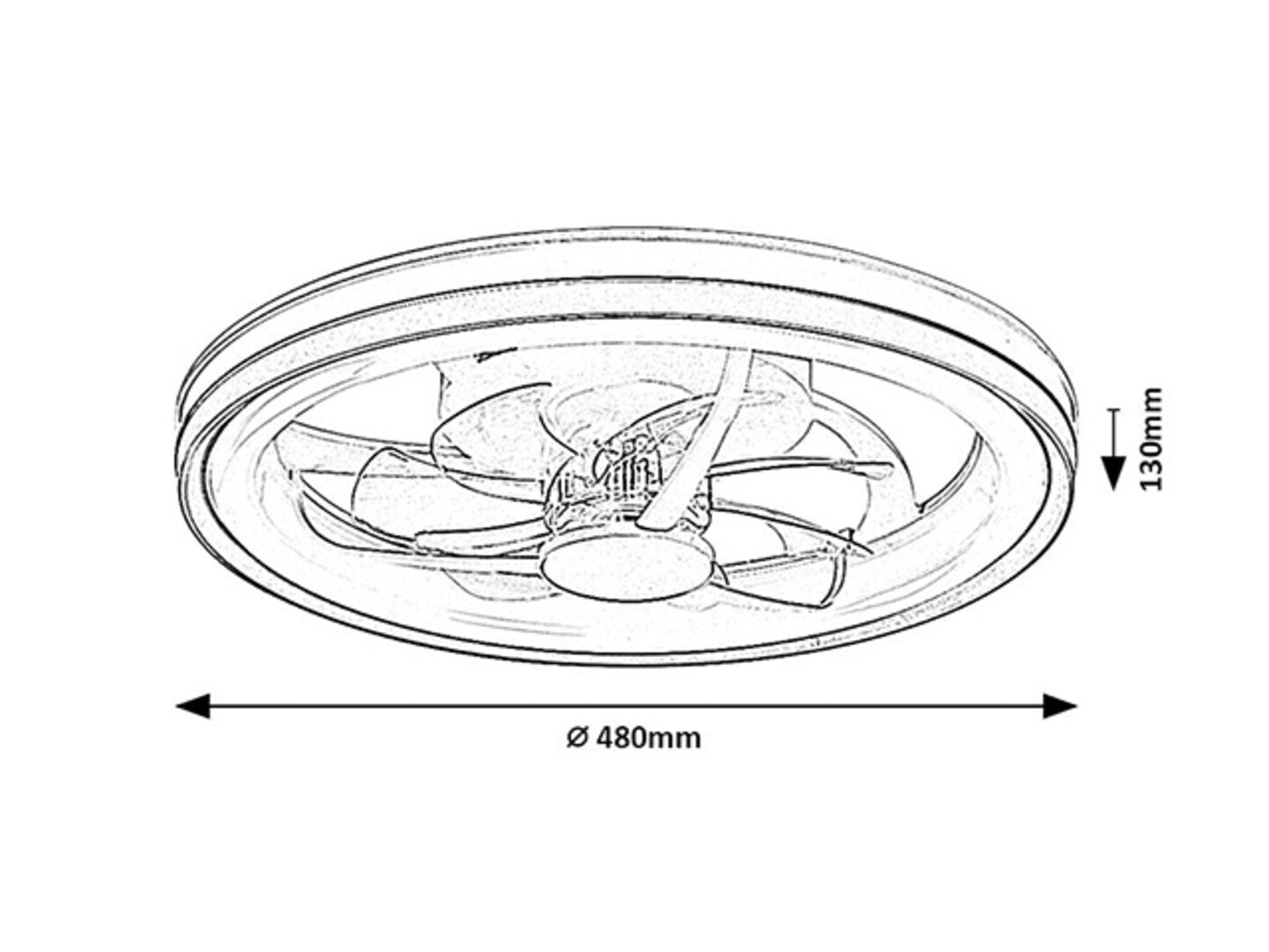 Rabalux plafoniera Fanricius LED 40, argintiu