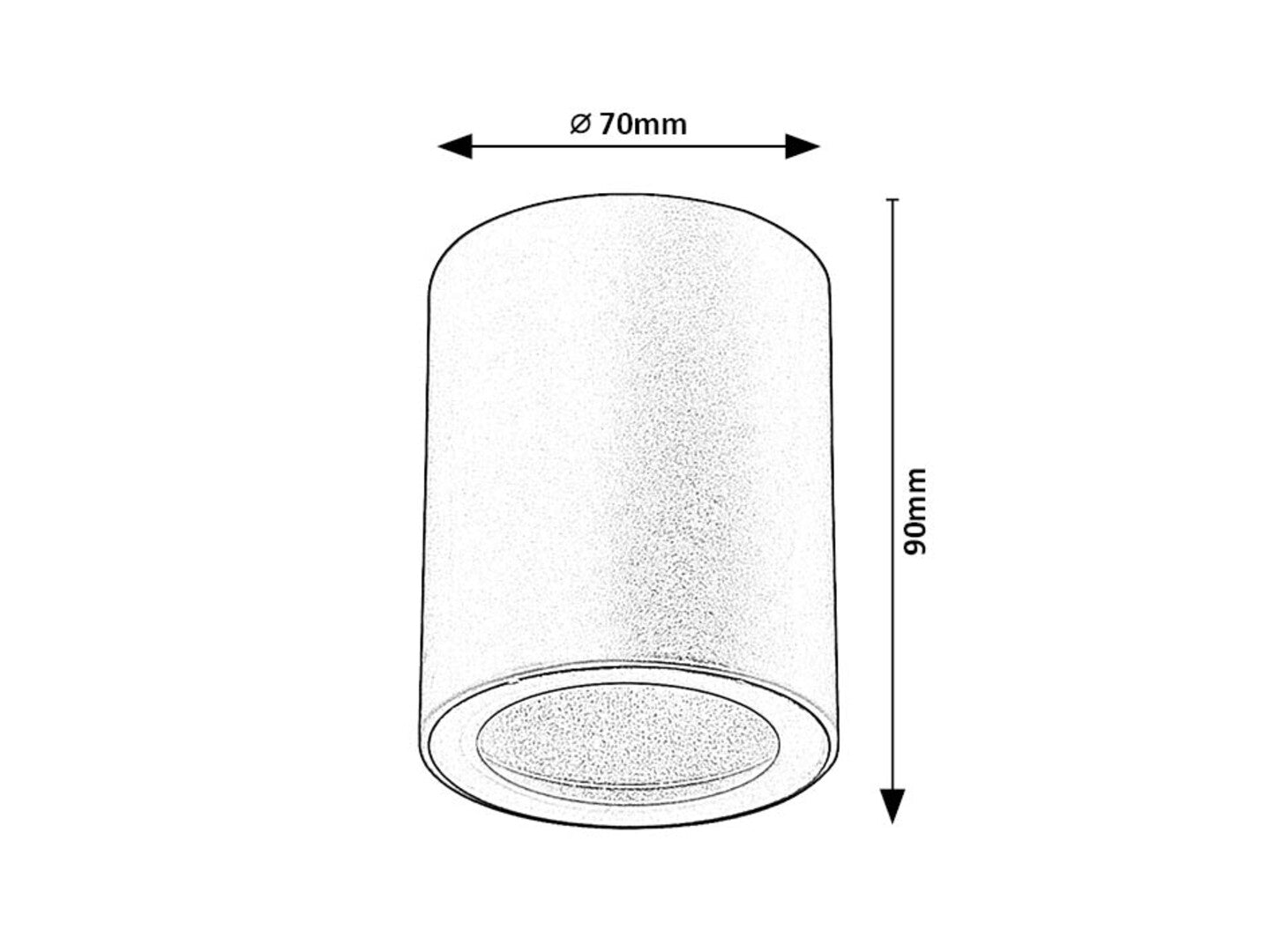 plafoniera LED Koven GU10 1x MAX 35, alb