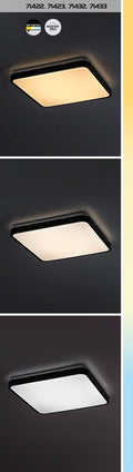 plafoniera LED Alenzo LED 24, negru