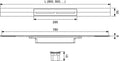 Tece Drainprofile rigolă duș 120 cm auriu 671202