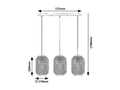 Pendul Adalla E27 3x MAX 40, negru mat Rabalux - imagine 7