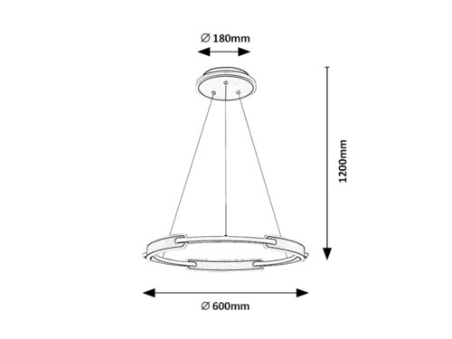 Lustră pe cablu Sindri 45W/230V Rabalux - imagine 8