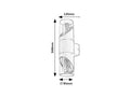 Aplica Novigrad E27 2x MAX 28, negru