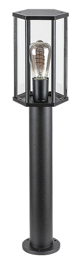 stalp exterior Dubrovnik E27 1x MAX 40, negru mat