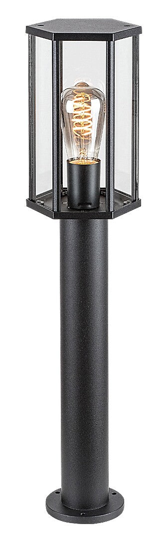 stalp exterior Dubrovnik E27 1x MAX 40, negru mat