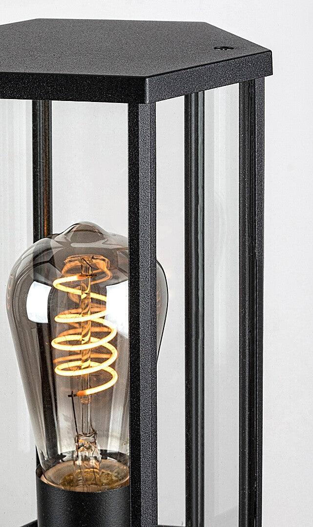 stalp exterior Dubrovnik E27 1x MAX 40, negru mat