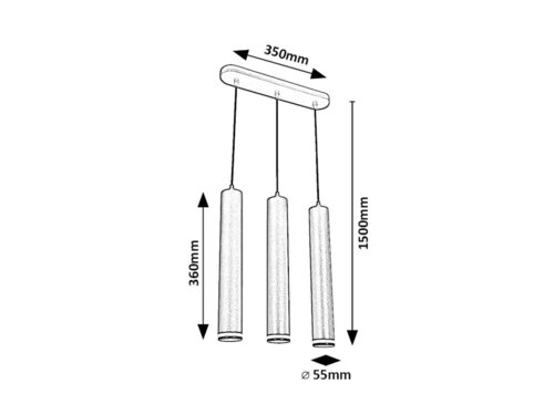 Lustră pe cablu Senobia 3xGU10/5W/230V Rabalux - imagine 6