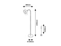 Rabalux lampadar Venturo E27 1x MAX 20, negru