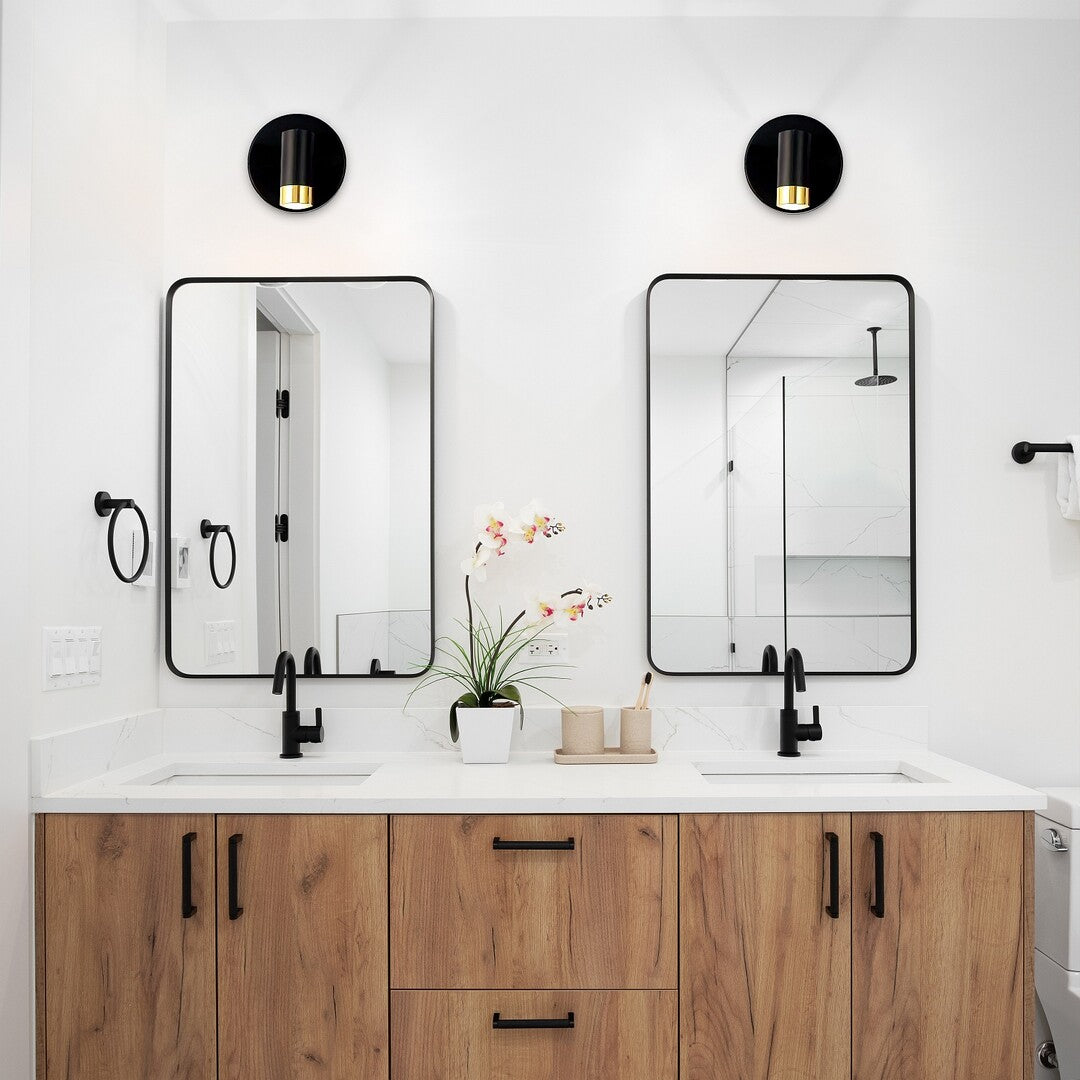 Aplica Kadir LED 3, negru/auriu Rabalux