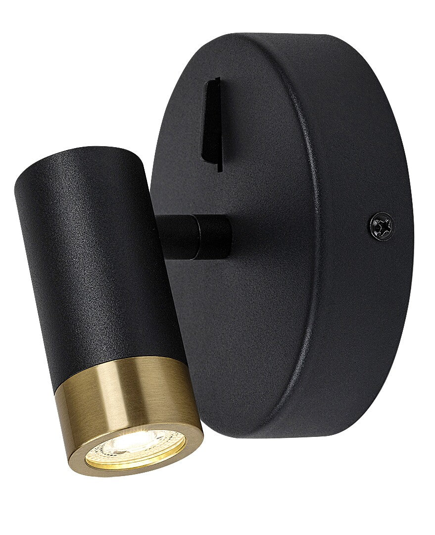 Aplica Kadir LED 3, negru/auriu Rabalux