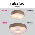 plafoniera Dolen E27 3x MAX 9, gri-bej