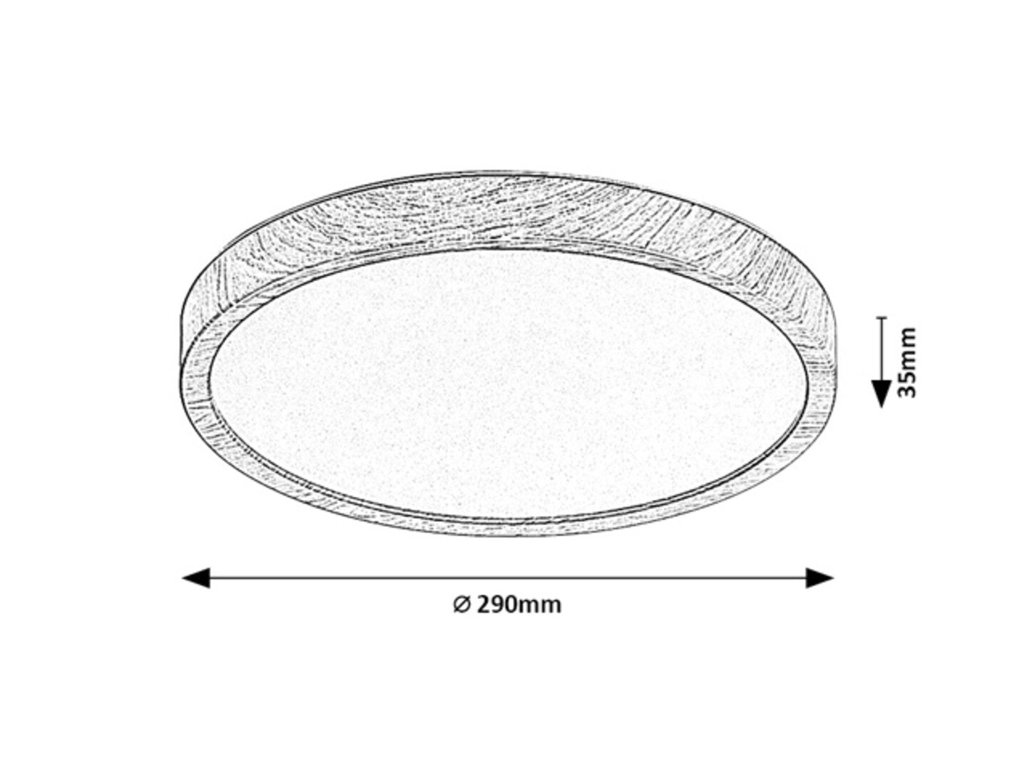 plafoniera LED Maurec LED 18, imitație de lemn