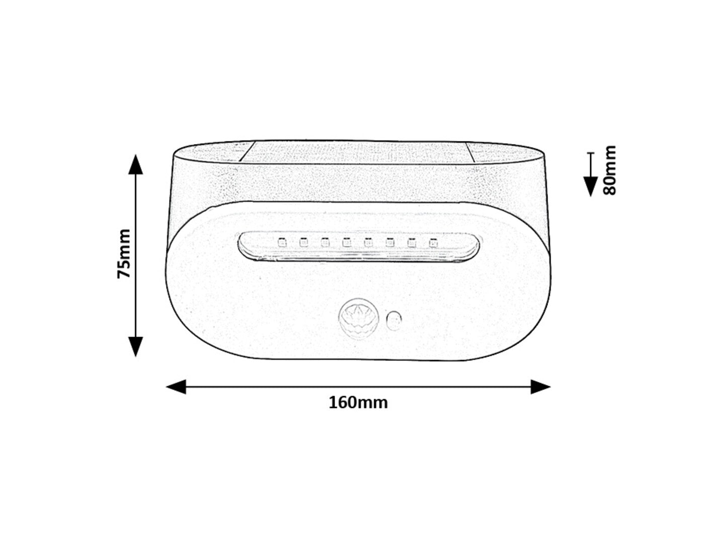 lampa solara Brezno LED 3,2, negru