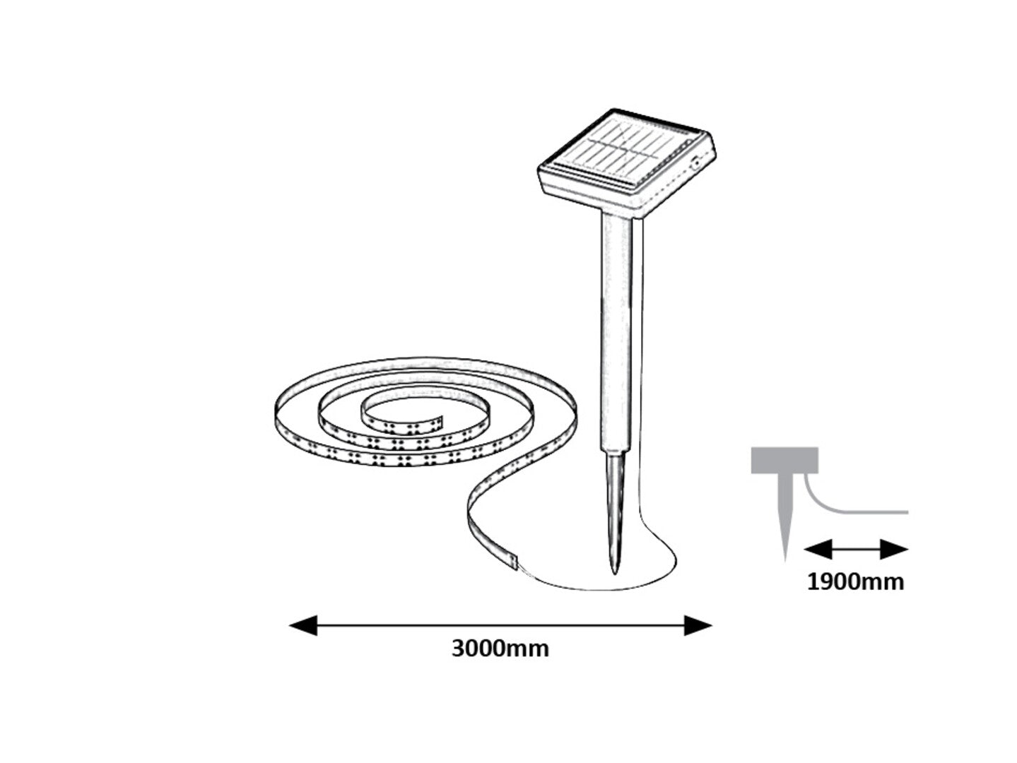 lampa solara Ansoo LED 0,26, alb