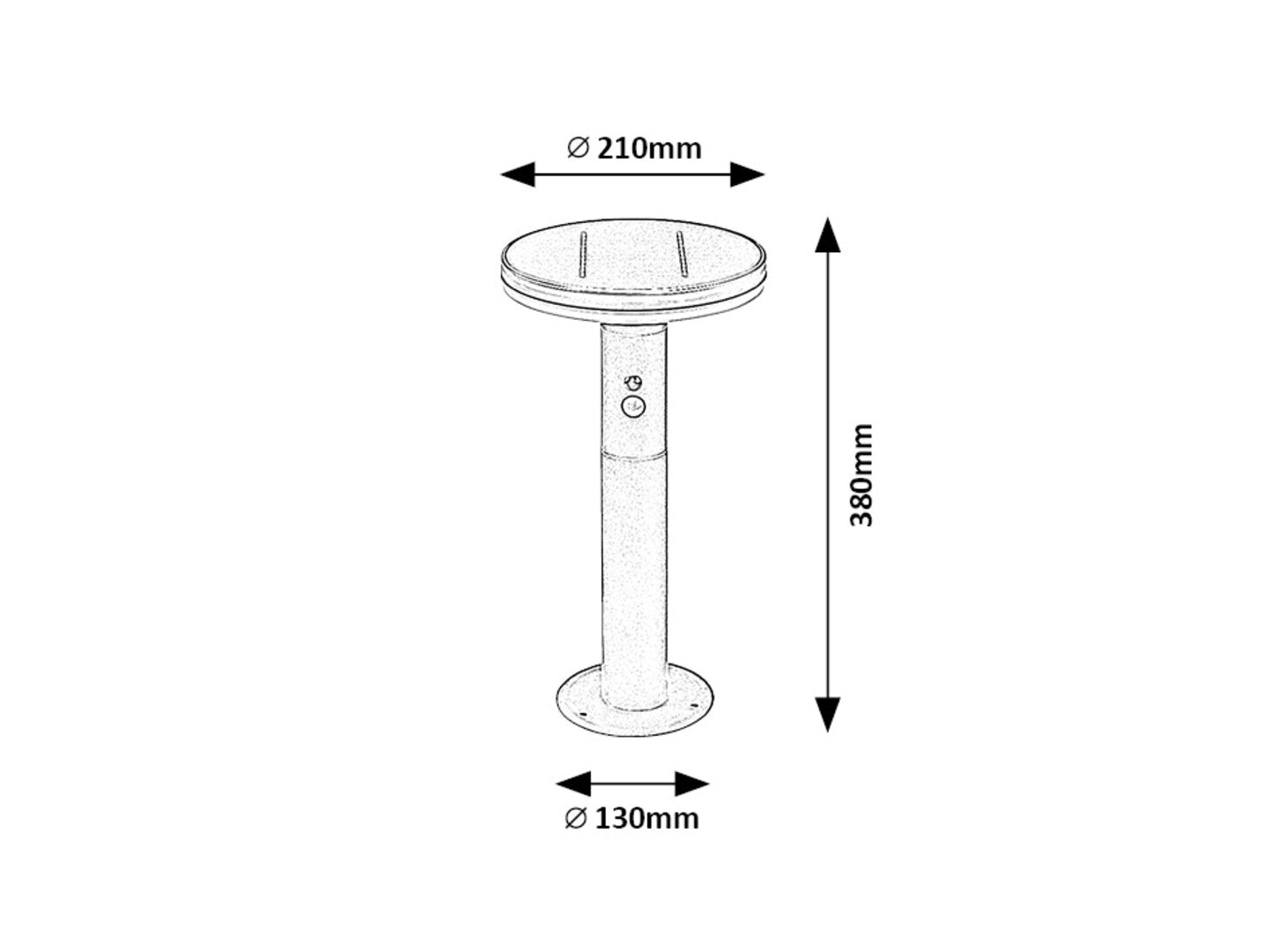 lampa solara Alaska LED 10, antracit