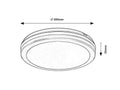 plafoniera LED Indre LED 28, negru