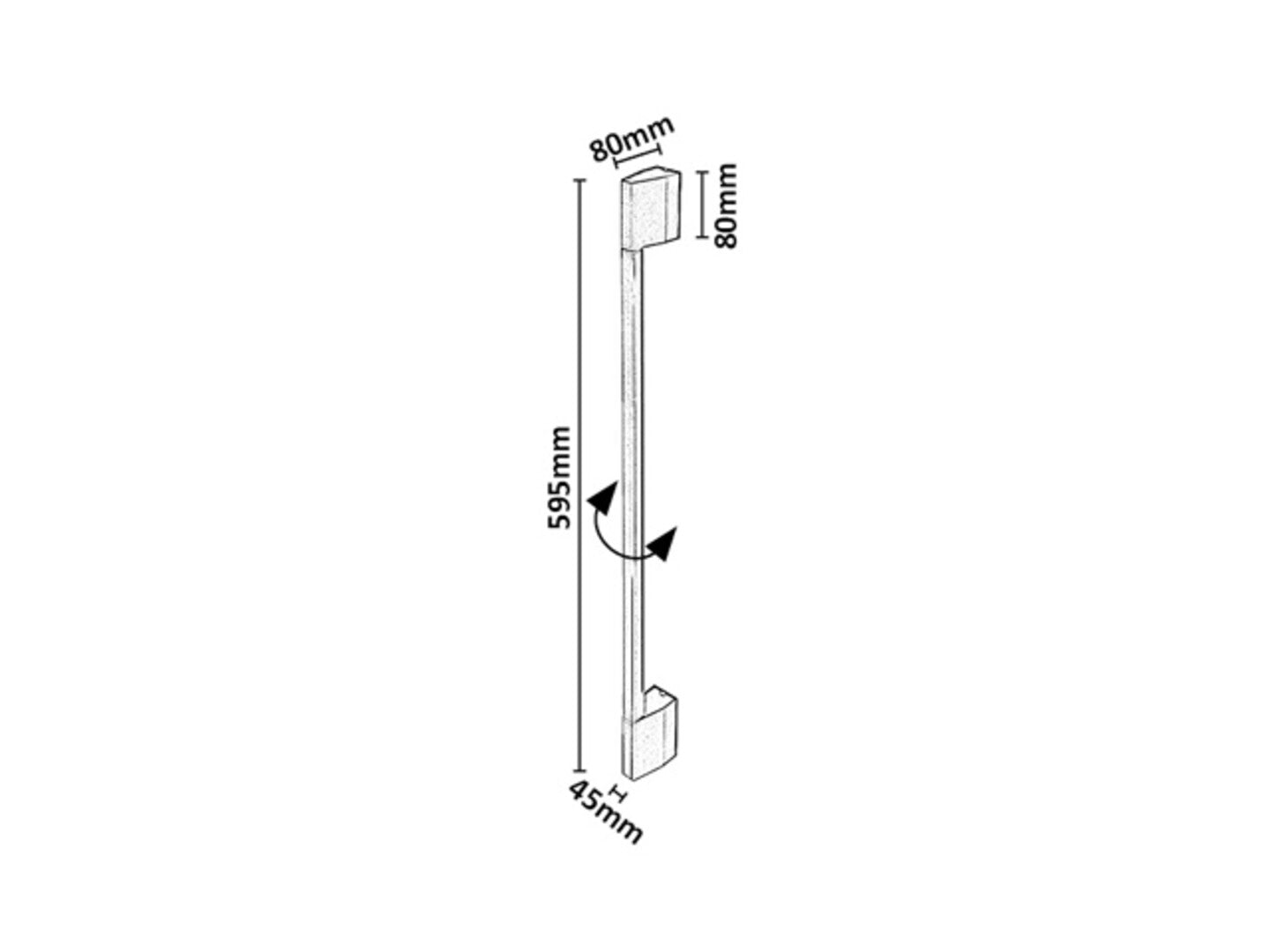 Aplica Zilina LED 8, negru mat