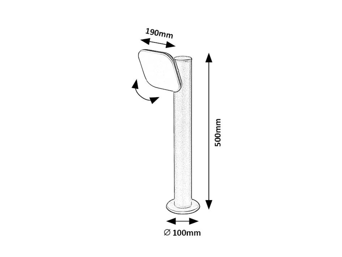 stalp exterior Odiel LED 12, negru
