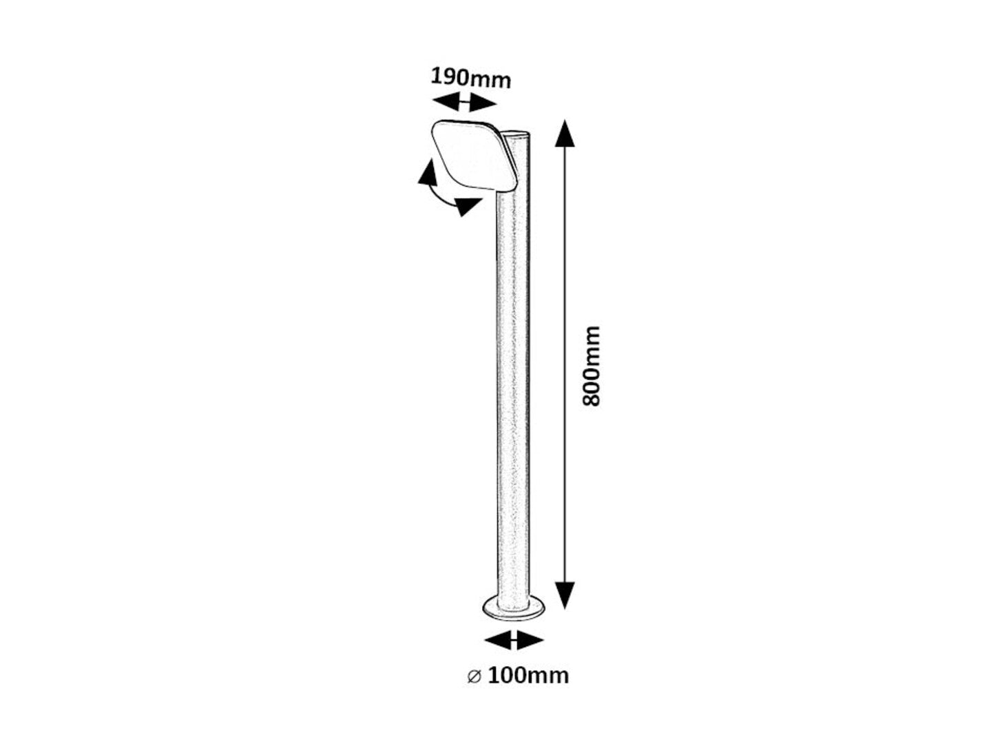 stalp exterior Odiel LED 12, negru