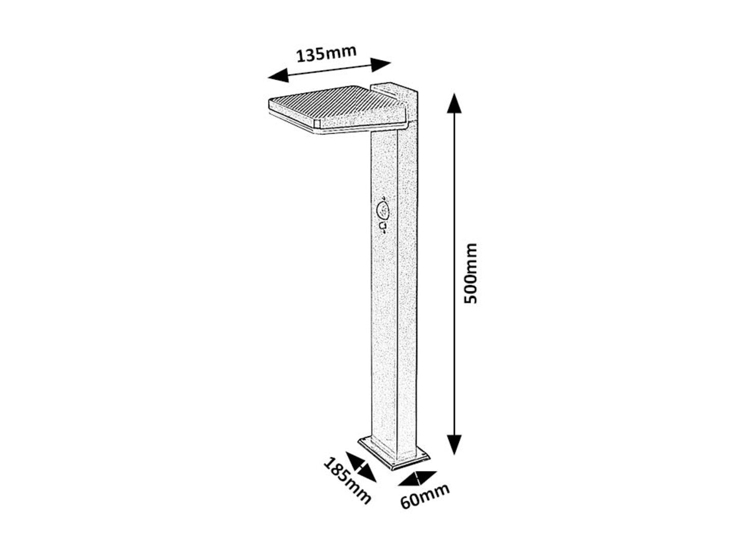 lampa solara Lasset LED 4,4, negru