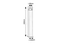 stalp exterior Loanda E27 1x MAX 12, negru