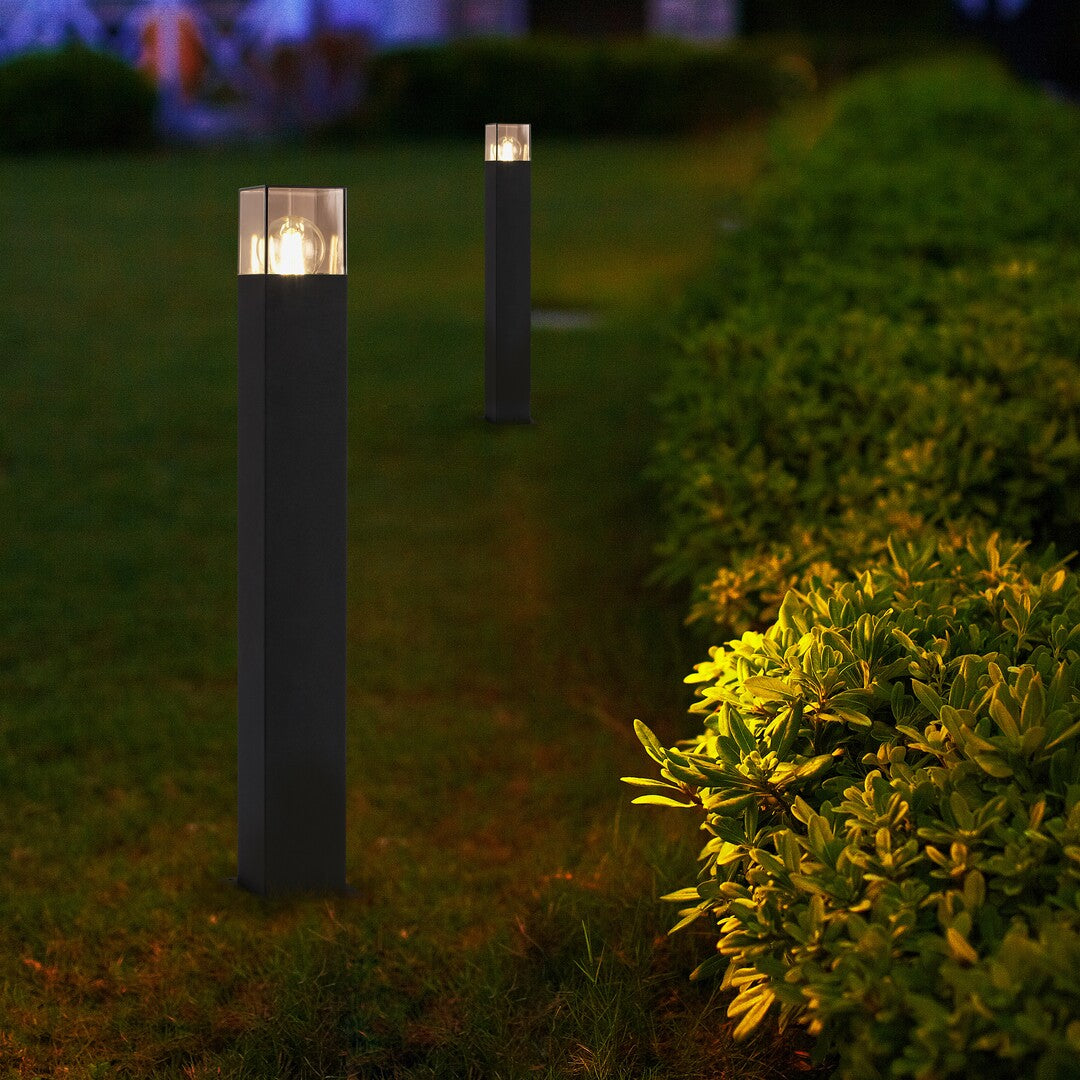 stalp exterior Loanda E27 1x MAX 12, negru