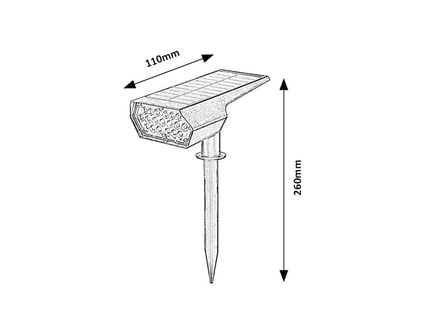 lampa solara Nantes LED 0,5, negru