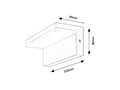 Aplica perete exterior Rabalux 77093 Zaragoza Cu LED 10W Alb - imagine 6