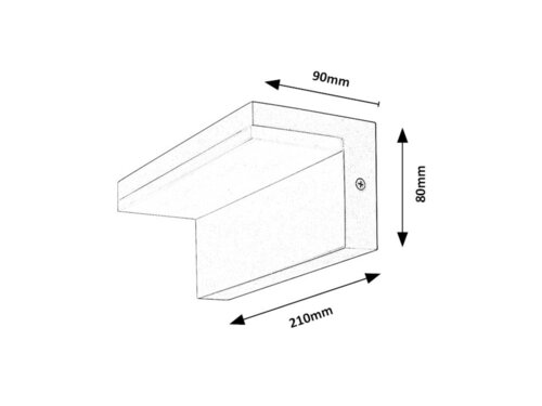 Aplica perete exterior Rabalux 77093 Zaragoza Cu LED 10W Alb - imagine 6