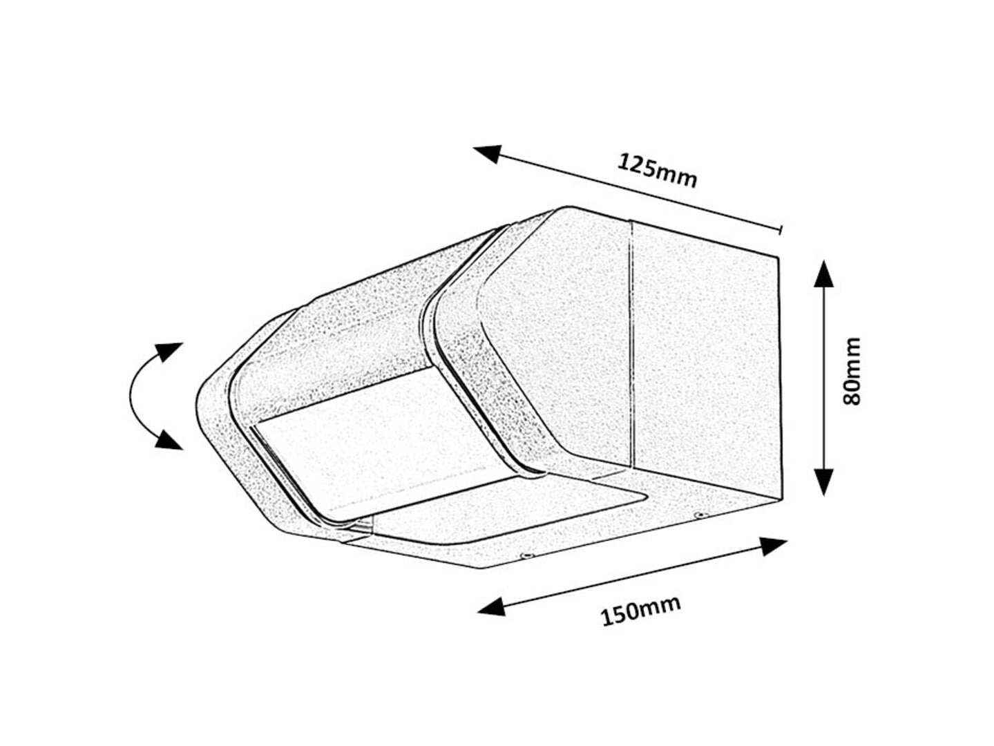 Aplica Medna LED 8, antracit