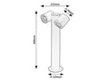 stalp exterior Enol GU10 2x MAX 35, negru