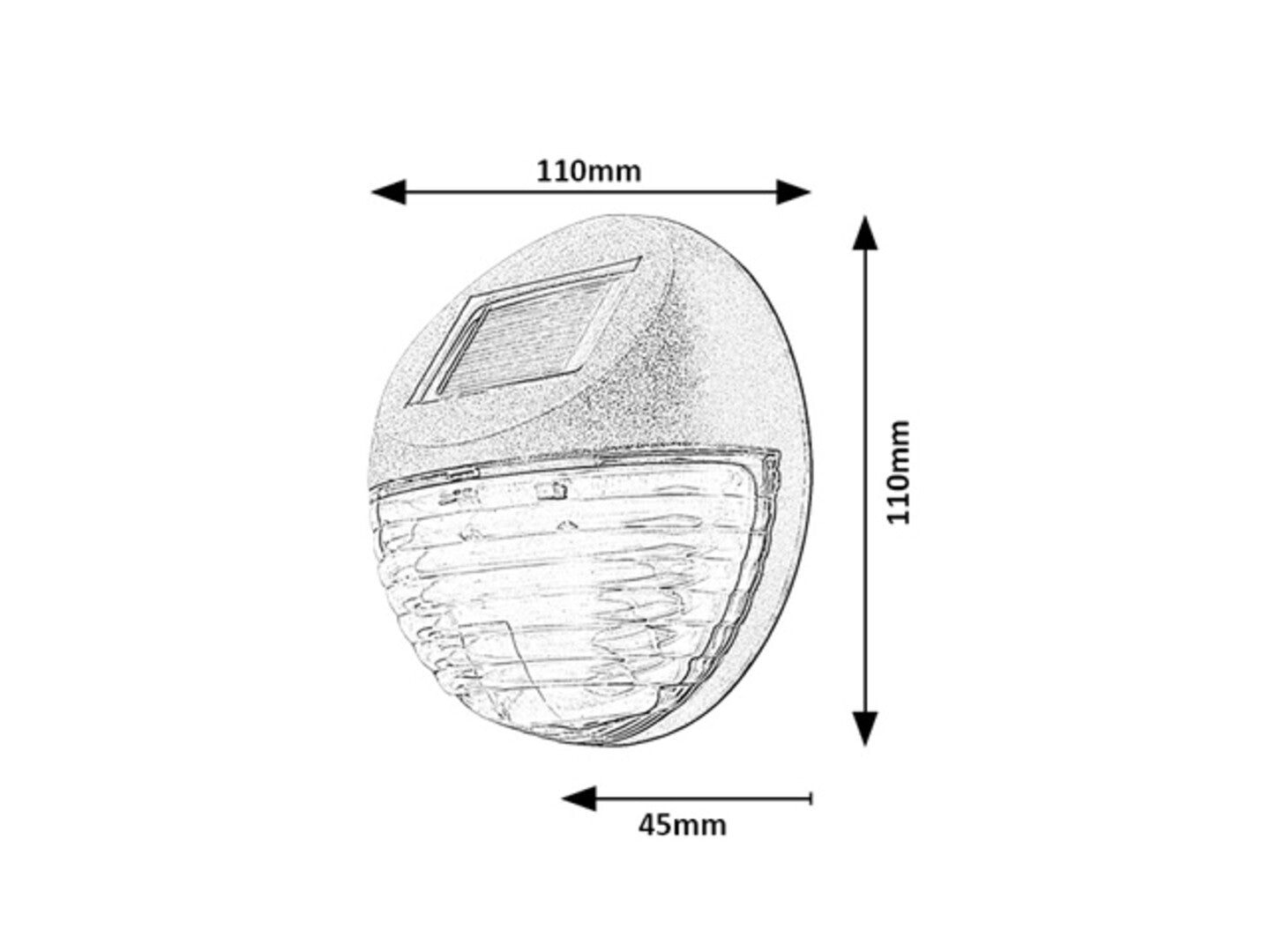 lampa solara Lermos LED 0,06, negru