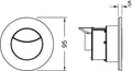 Tece Flushpoint buton de spălare pentru WC crom mat 9240983