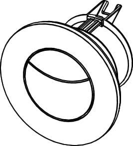 Tece Flushpoint buton de spălare pentru WC crom mat 9240983