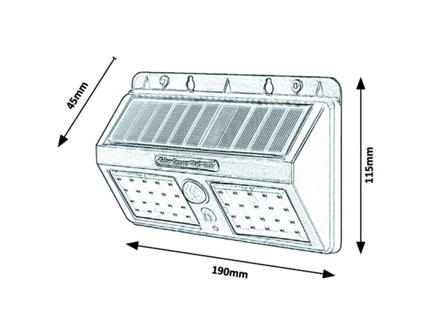 lampa solara Ostrava LED 2,4, negru