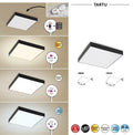 plafoniera LED Tartu LED 24, negru mat