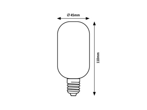 Bec E27 Transparent Filament LED T45 Rabalux 79006 4W 250lm 4000k - imagine 4
