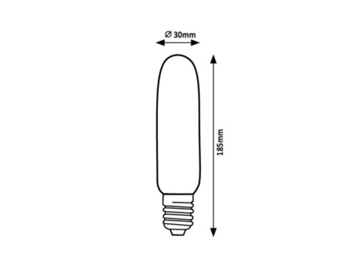 Bec E27 Chihlimbar Filament LED T30 Rabalux 79007 5W 300lm 3000k - imagine 3
