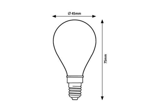 Bec LED Fil 1xE14/6W/230V, lumina neutra, Filament-LED Rabalux - imagine 3