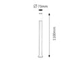 stalp exterior Black torch E27 1x MAX 25, negru mat