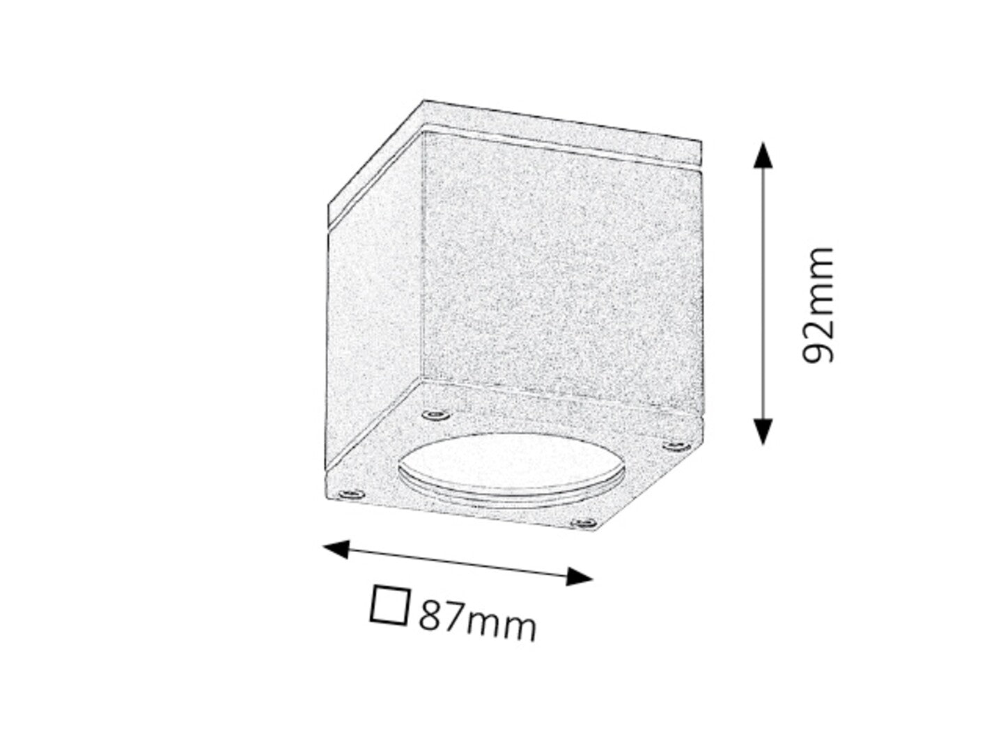 plafoniera Akron GU10 1x MAX 35, antracit