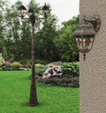 stalp exterior Monaco E27 3x MAX 60, auriu antic